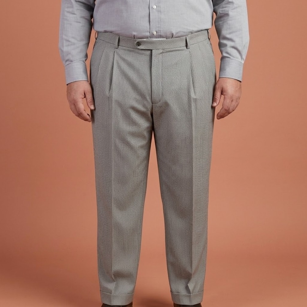 Luigi Baldo Italy Dress Pants Men's 40x30 Gray Super 130s Wool Tollegno